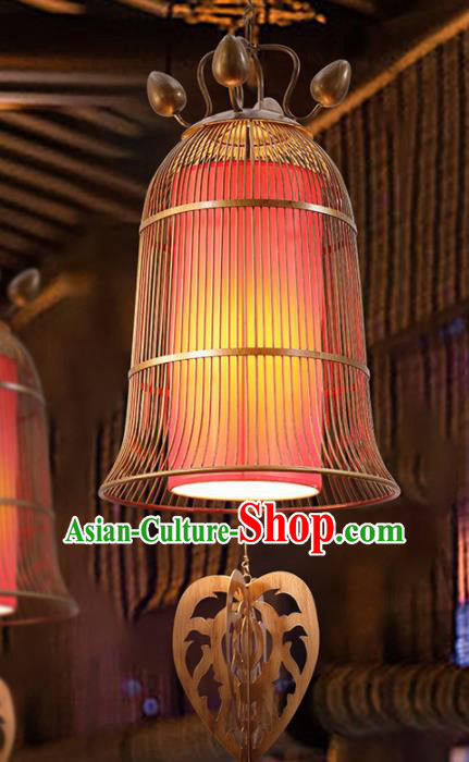 Asian Traditional Iron Red Ceiling Lantern Thailand Handmade Lanterns Hanging Lamps