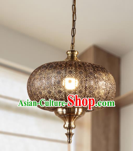 Asian Traditional Iron Carving Ceiling Lantern Thailand Handmade Lanterns Hanging Lamps