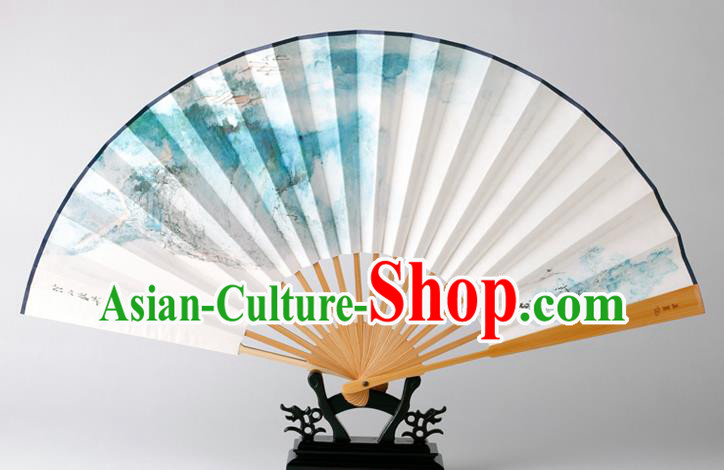 Traditional Chinese Handmade Painting Paper Folding Fan China Bamboo Fan Oriental Fan