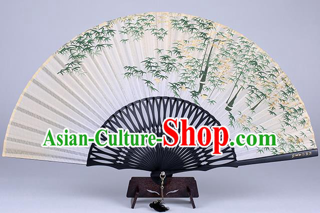 Traditional Chinese Handmade Printing Bamboo Silk Folding Fan China Fan Oriental Fan