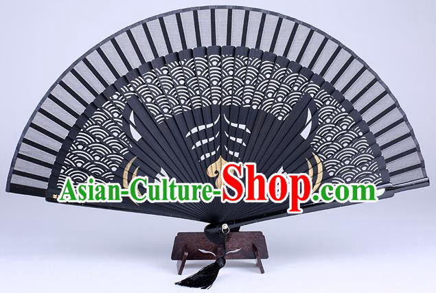 Traditional Chinese Handmade Carving Zodiac Tiger Folding Fan China Bamboo Accordion Fan Oriental Fan