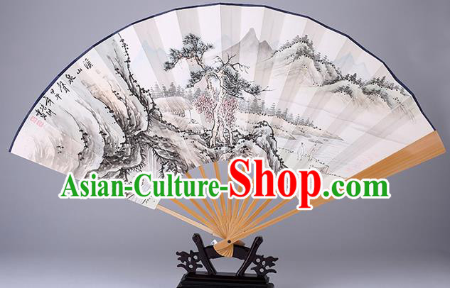 Traditional Chinese Handmade Ink Painting Paper Folding Fan China Accordion Fan Oriental Fan