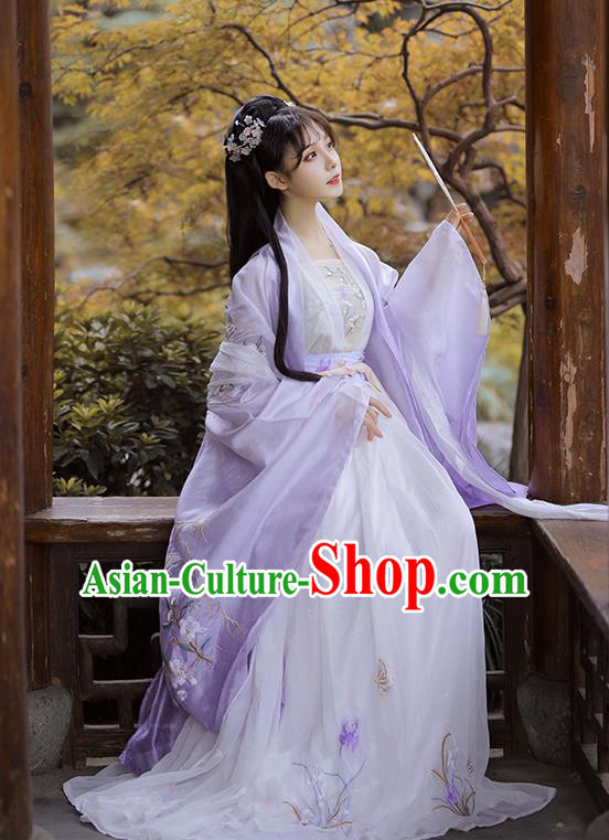 Chinese Traditional Tang Dynasty Princess Historical Costume Ancient Patrician Lady Hanfu Dress for Women