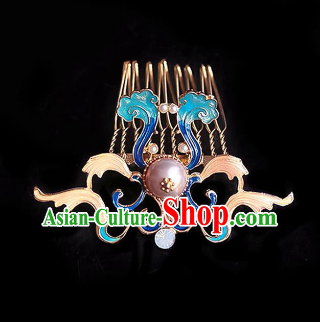 Chinese Traditional Hanfu Wave Hair Comb Hairpins Ancient Hair Accessories for Women