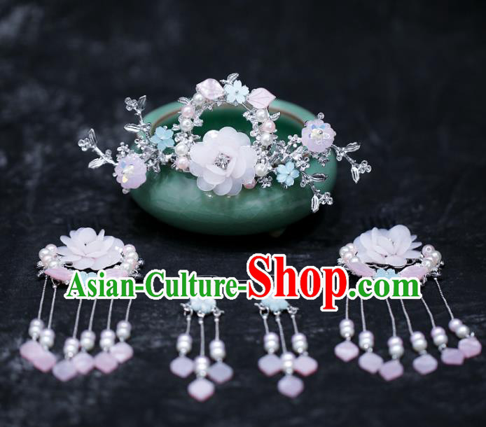 Chinese Traditional Hanfu Hairpins and Hair Claws Hair Accessories Complete Set for Women