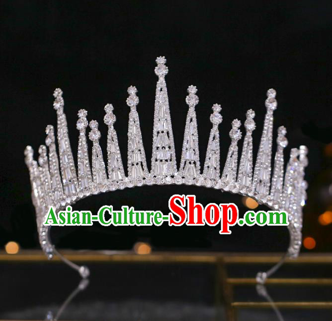 Top Grade Bride Baroque Royal Crown Wedding Hair Accessories for Women