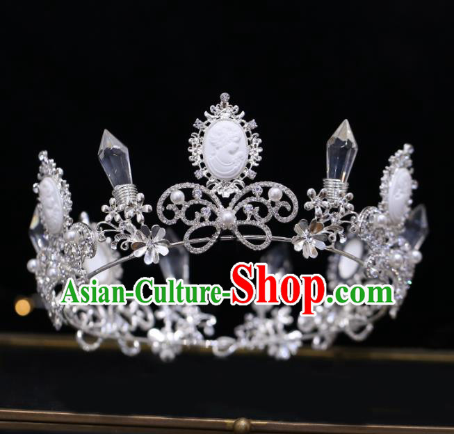 Top Grade Bride Baroque Princess Crystal Royal Crown Wedding Hair Accessories for Women