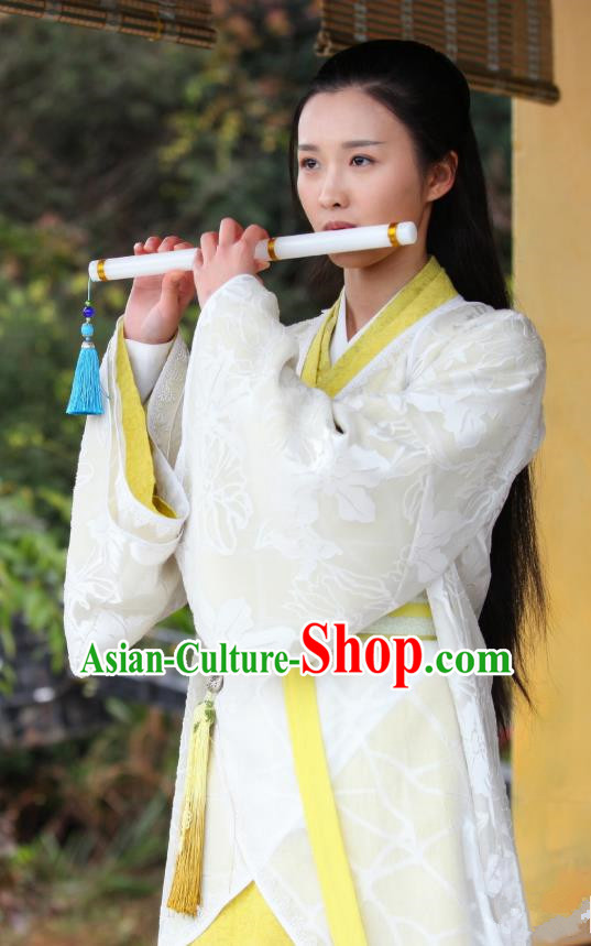 Chinese Drama Devastating Beauty Ancient Noble Lady Huangpu Liying Costume and Headpiece for Women