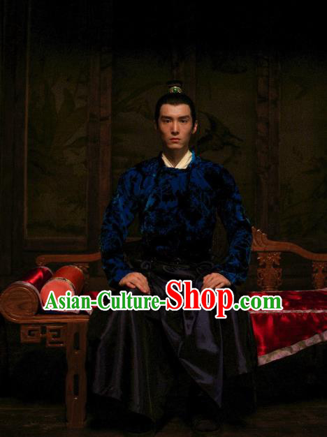 Chinese Ancient Crown Prince Clothing Historical Drama Go Princess Go Qi Sheng Costume and Headpiece for Men