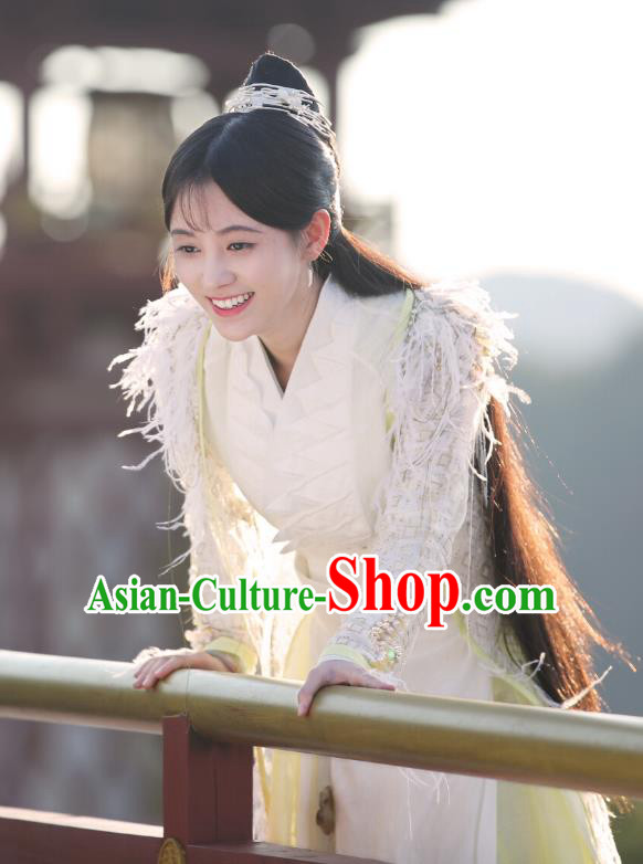 Chinese Ancient Patrician Lady Han Yunxi Hanfu Dress Drama Legend of Yun Xi Costume and Headpiece for Women