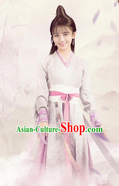 Chinese Ancient Female Physician Han Yunxi Hanfu Dress Drama Legend of Yun Xi Costume and Headpiece for Women