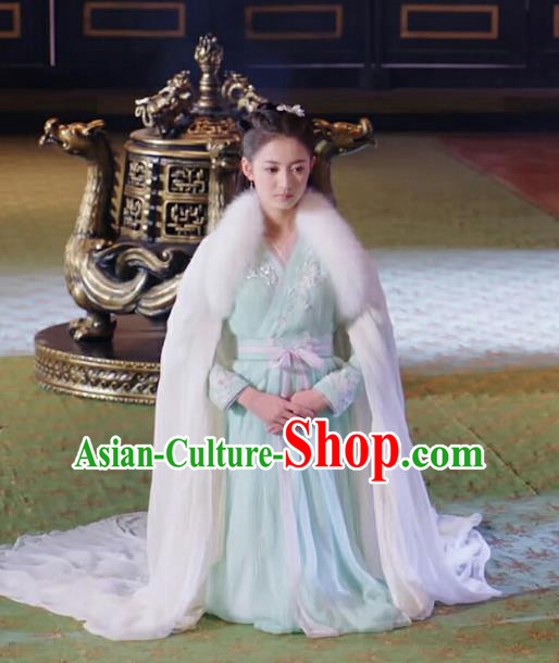 Chinese Ancient Infanta Feng Wanmian Hanfu Dress Drama The Love Lasts Two Minds Costume and Headpiece for Women