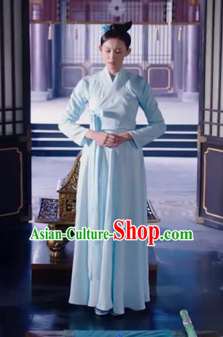 Chinese Ancient Palace Maid Hanfu Dress Drama The Love Lasts Two Minds Costume and Headpiece for Women