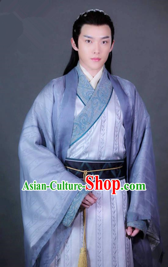 Chinese Ancient Nobility Childe Gu Zhaohui Clothing Historical Drama Colourful Bone Costume and Headpiece for Men