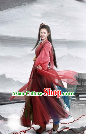 Drama Xia Tan Jian Bu Zhi Chinese Ancient Female Physician Dress Costume and Headpiece for Women