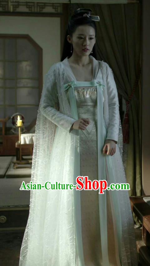 Chinese Ancient Royal Infanta Lin Wan Er Historical Drama Qing Yu Nian Joy of Life Costume and Headpiece Complete Set