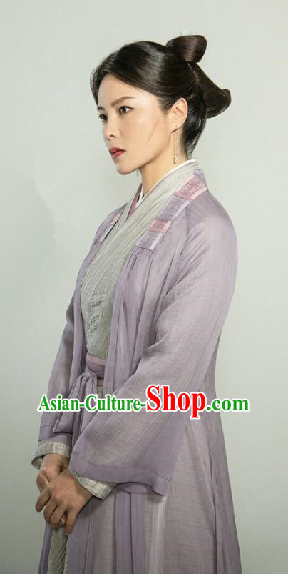 Chinese Ancient Court Maid Zhi Xia Hanfu Dress Drama The Love Lasts Two Minds Costume and Headpiece for Women