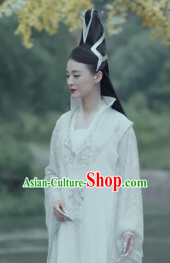 Chinese Ancient Yi Hua Palace Mistress Yao Yue Hanfu Dress Drama Handsome Siblings Costume and Headpiece for Women