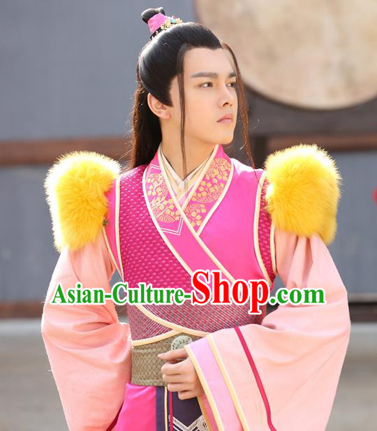 Chinese Ancient Royal Prince Mo Jingxuan Clothing Historical Drama The Eternal Love Costume and Headwear for Men