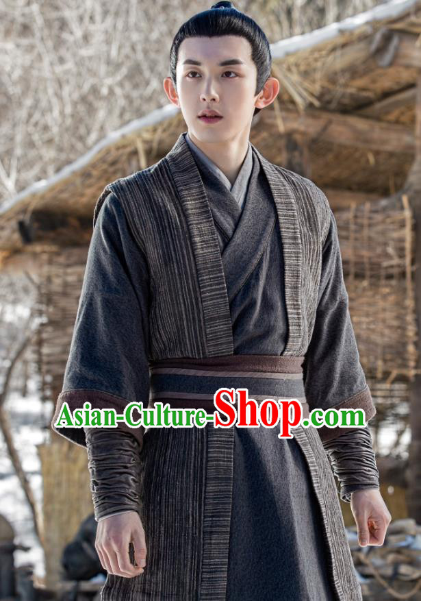 Chinese Ancient Swordsman Hou Zhengze Clothing Historical Drama Guardians of The Ancient Oath Costume for Men