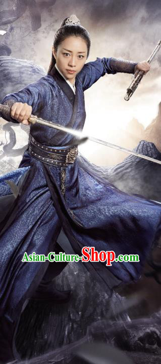 Chinese Drama Guardians of The Ancient Oath Swordsman Ling Jun Costume and Headpiece for Women