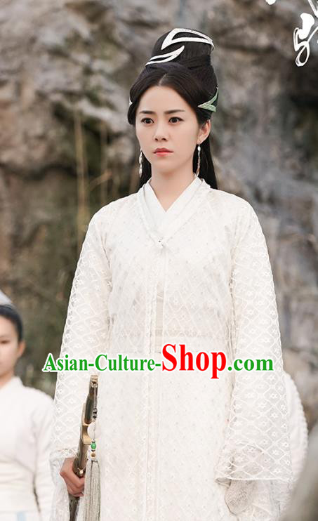 Chinese Ancient Palace Castellan Lian Xing Hanfu Dress Drama Handsome Siblings Costume and Headpiece for Women