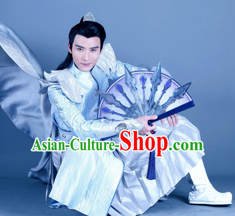 Chinese Ancient Swordsman King Clothing Historical Drama The Legend of Zu Costume for Men