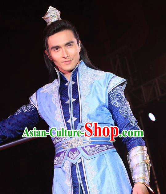 Chinese Ancient Swordsman Dan Chenzi Clothing Historical Drama The Legend of Zu Costume for Men