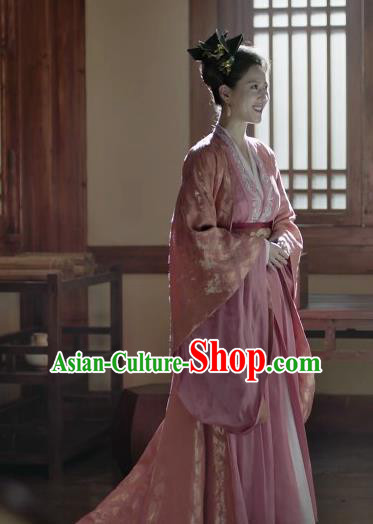 Chinese Historical Drama Ancient Rich Dame Liu Ruyu Qing Yu Nian Joy of Life Costume and Headpiece Complete Set