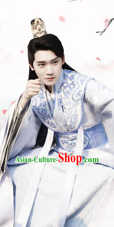 Chinese Ancient Noble Prince Mo Liancheng Clothing Historical Drama The Eternal Love Costume and Headwear for Men