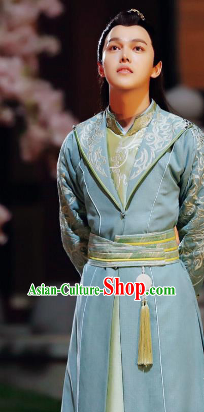 Chinese Ancient Royal Prince Mo Jingxuan Clothing Historical Drama The Eternal Love Costume and Headwear for Men