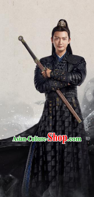 Chinese Ancient Swordsman Yu Hao Clothing Historical Drama The Eternal Love Costume and Headwear for Men