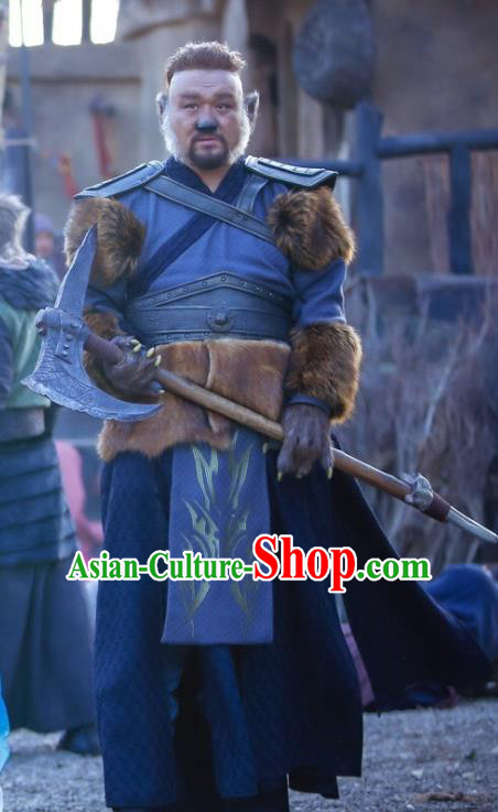 Swords of Legends Chinese Ancient Monster Clothing Historical Drama Costume and Headwear for Men