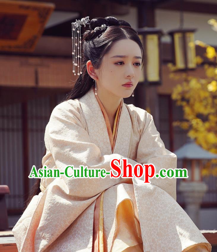 Chinese Drama Princess Silver Ancient Royal Infanta Zhao Yun Historical Costume and Headpiece for Women