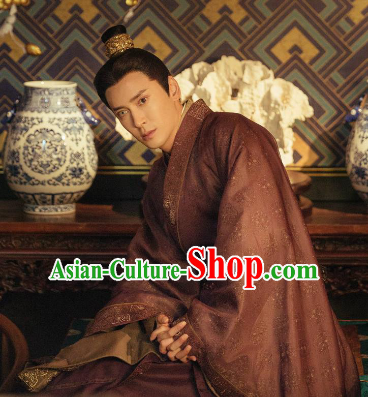 Under the Power Chinese Historical Drama Ancient Ming Dynasty Assistant Minister Yan Shifan Costume and Headwear for Men