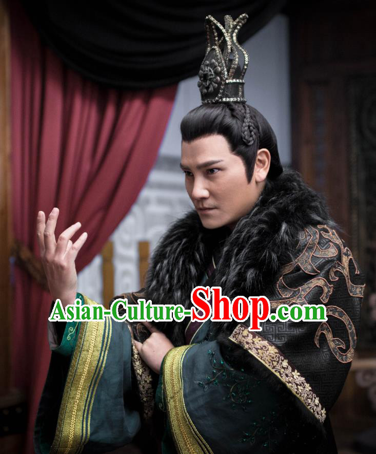 Drama Demon Catcher Zhong Kui Chinese Ancient Swordsman Yang Sibo Costume and Headpiece Complete Set