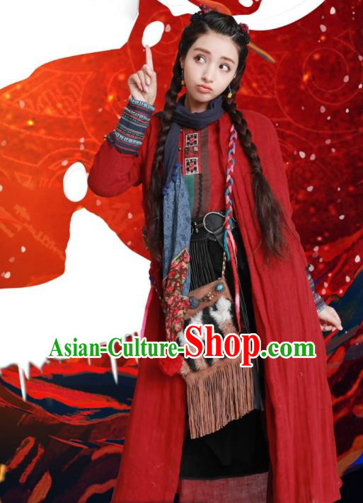 Chinese Ancient Demon Swordsman Ying Su Dress Historical Drama Demon Catcher Costume and Headpiece for Women