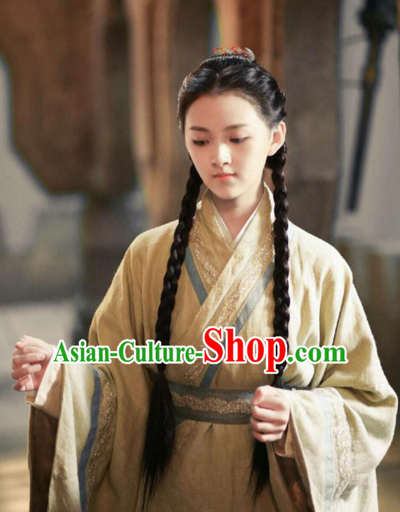 Chinese Ancient Nobility Lady Tang Qian Er Dress Historical Drama The Great Ruler Costume and Headpiece for Women