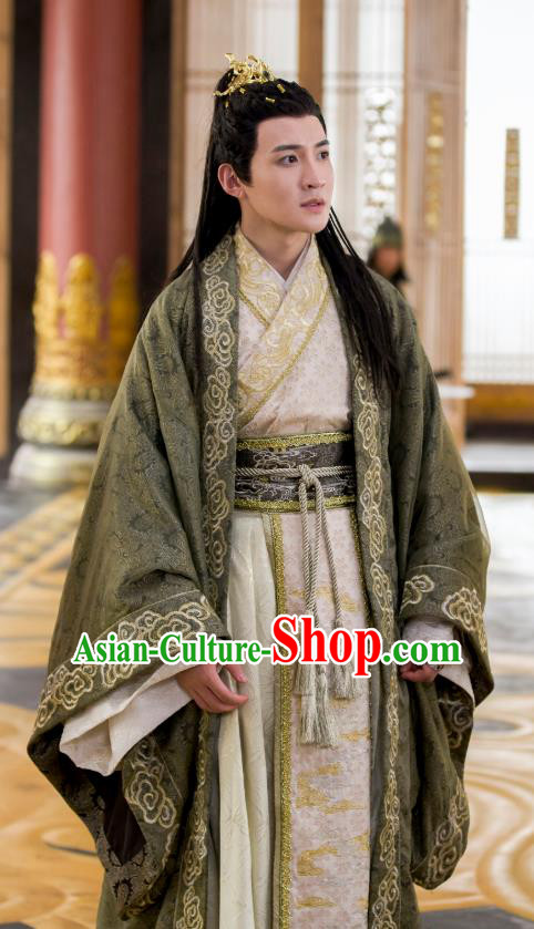 Drama Cinderella Chef Chinese Ancient Prince Yu Costume and Headpiece Complete Set