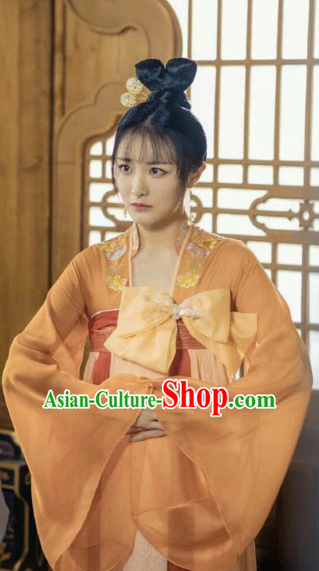 Chinese Ancient Court Lady Kang Ning Er Dress Historical Drama Dr Cutie Costume and Headpiece for Women