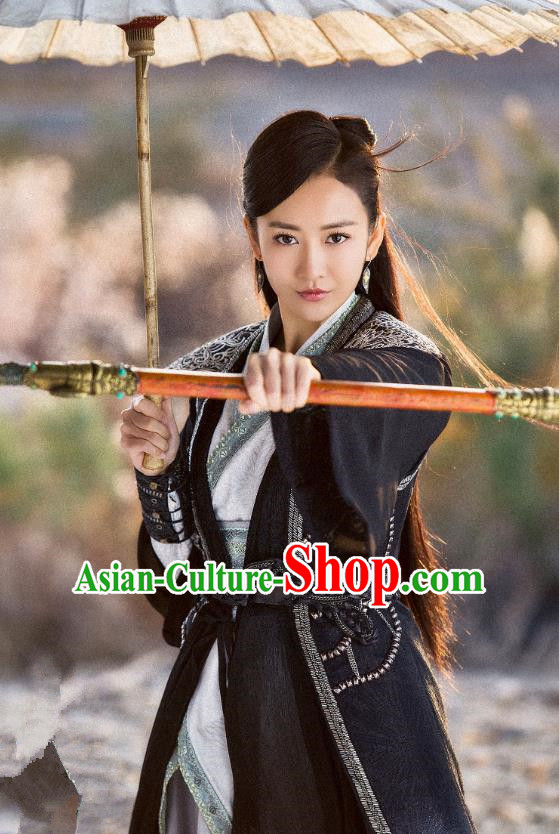 Chinese Historical Drama The Legend of Jade Sword Ancient Swordsman Yu Wei Wang Ou Costume and Headpiece for Women