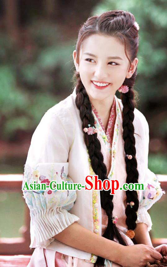 Chinese Ancient Ming Dynasty Captress Xia Yingying Dress Historical Drama The Dark Lord Costume and Headpiece for Women