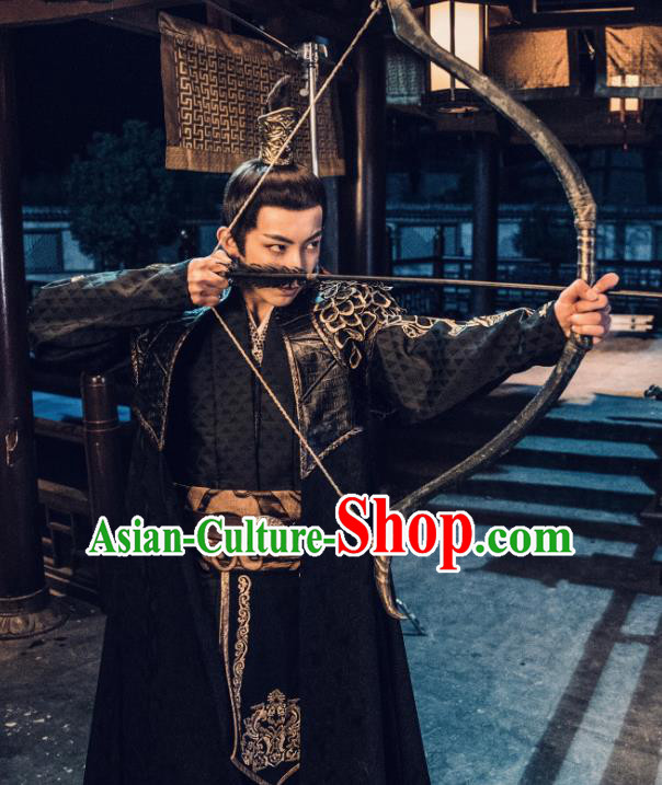 Chinese Ancient Prince Hanfu Clothing and Hair Crown Drama Love of Thousand Years Li Yuan Costumes