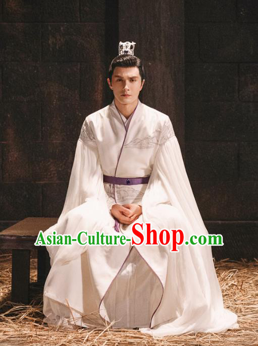 Chinese Ancient Emperor Song Xuanren Drama Sansheng Sanshi Pillow Eternal Love of Dream Costume and Headpiece Complete Set