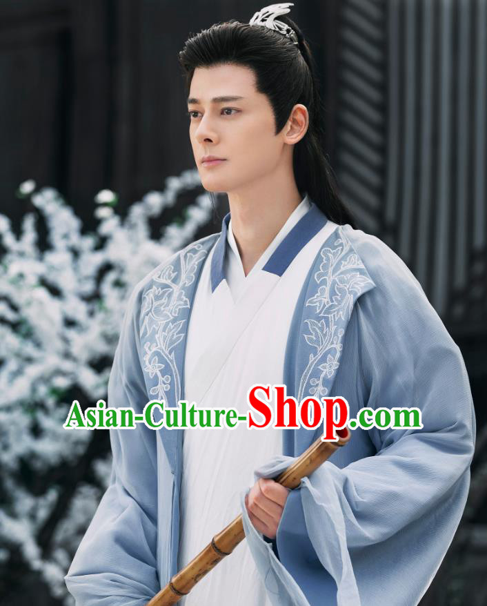 Chinese Ancient West Sea Prince Su Moye Drama Sansheng Sanshi Pillow Eternal Love of Dream Costume and Headpiece Complete Set