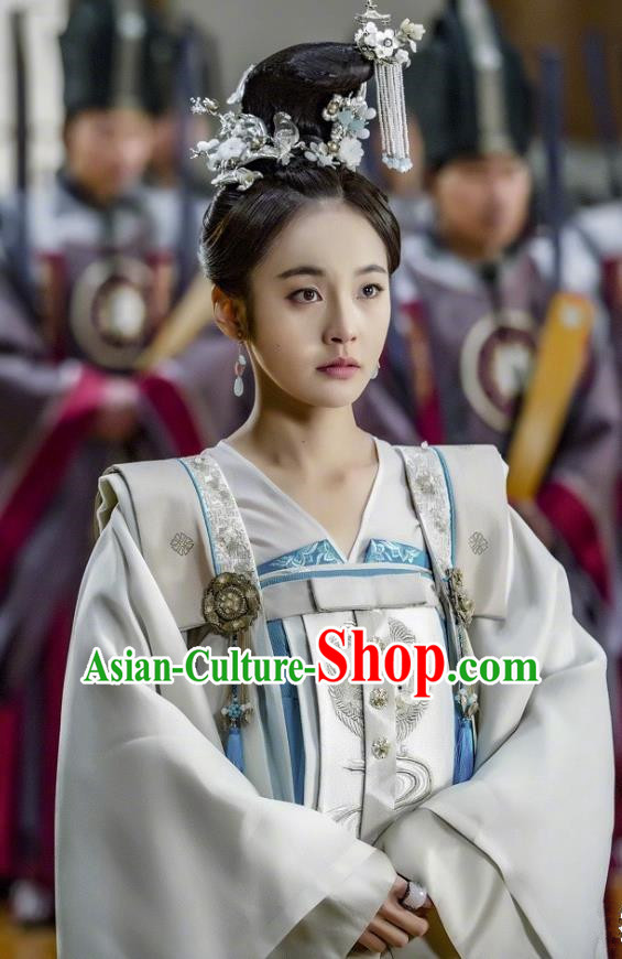 Chinese Ancient Princess Historical Costumes and Hair Accessories Drama Tang Dynasty Tour Li Anlan Hanfu Dress