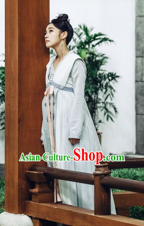 Chinese Ancient Court Lady Historical Costumes and Headwear Drama Tang Dynasty Tour Princess Li Anlan Hanfu Dress