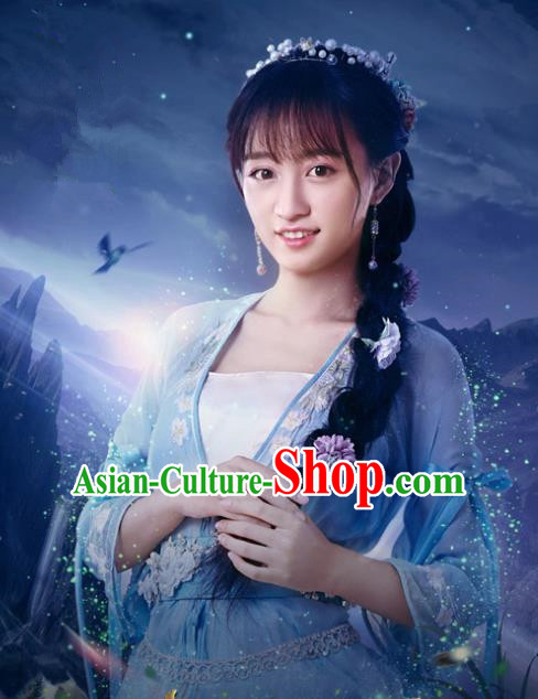 Chinese Ancient Costumes Historical Drama Cover the Sky Little Princess Su Jin Dress and Hair Clasp