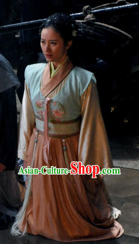 Chinese Ancient Ming Dynasty Hanfu Dress Garment and Headwear Drama The Great Shaolin Courtesan Li Zhenzhen Costumes