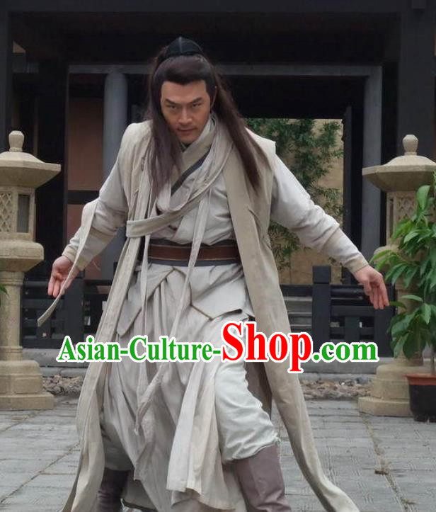 Chinese Ancient Swordsman Costumes Apparels Garment Drama Butterfly Sword Lv Xiangchuan Costumes and Headwear